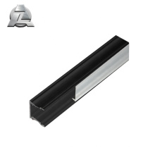 ZJD-YF-124 preto personalizado qualquer comprimento anodizado perfil de alumínio led strip